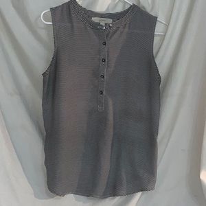The Loft blouse. Stripes are black and white.